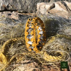 zilver okergele lipjesarmband